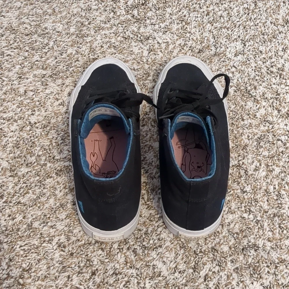 Emerica Indicator High x Toy Machine Black High-Top Skate Sneakers 7.5